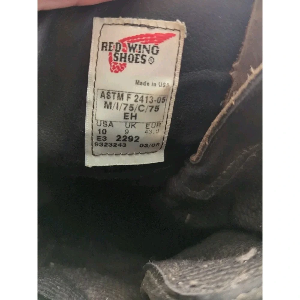 Red Wing Loggermax 2292 Steel Toe Size 10 Boots Mens  Leather Gore-Tex‎ Work